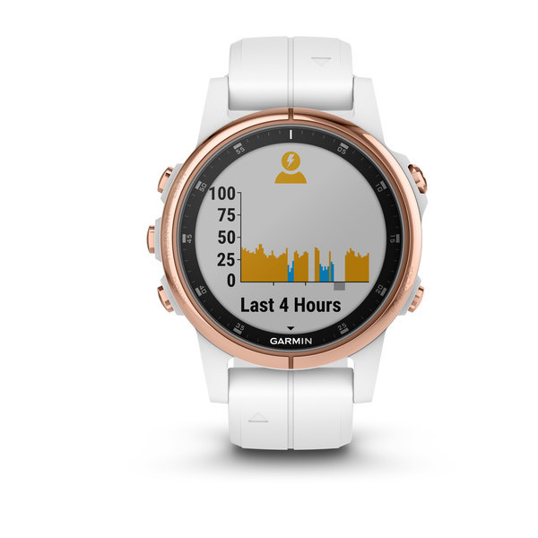 Reloj Garmin Fenix 5S PLUS SAPPHIRE WHITE WITH ROSE GOLD HARDWARE -  Bicistore Colombia